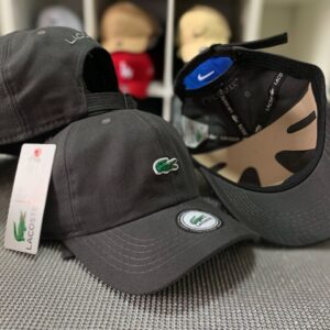 Boné Lacoste Mini Croc - CINZA