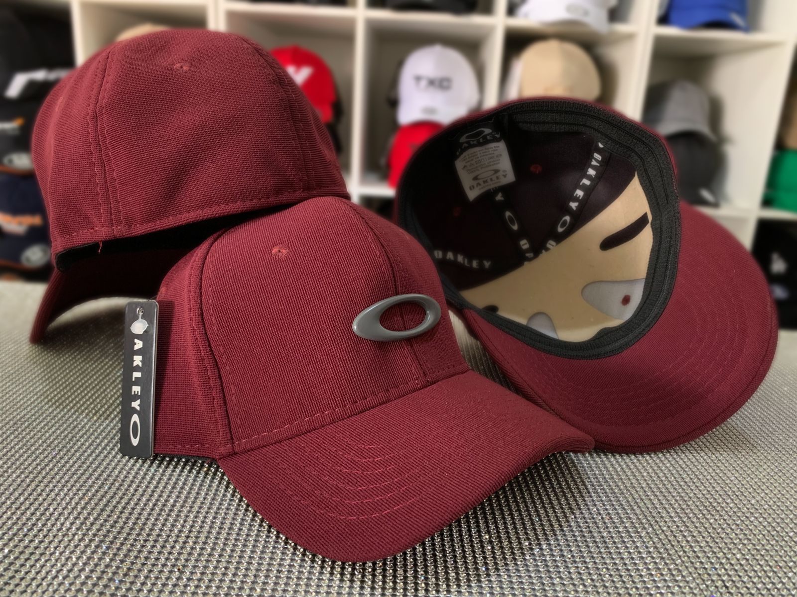 Boné Flexfit Oakley - ROXO/CINZA