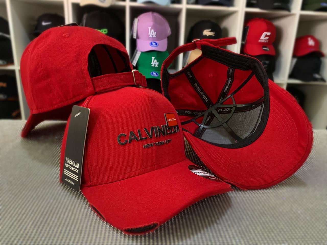 Boné Aba Rasgadinha Calvin Klein - VERMELHO