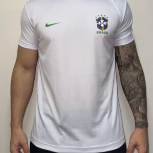 Camiseta Dry Fit Brasil Branco - G