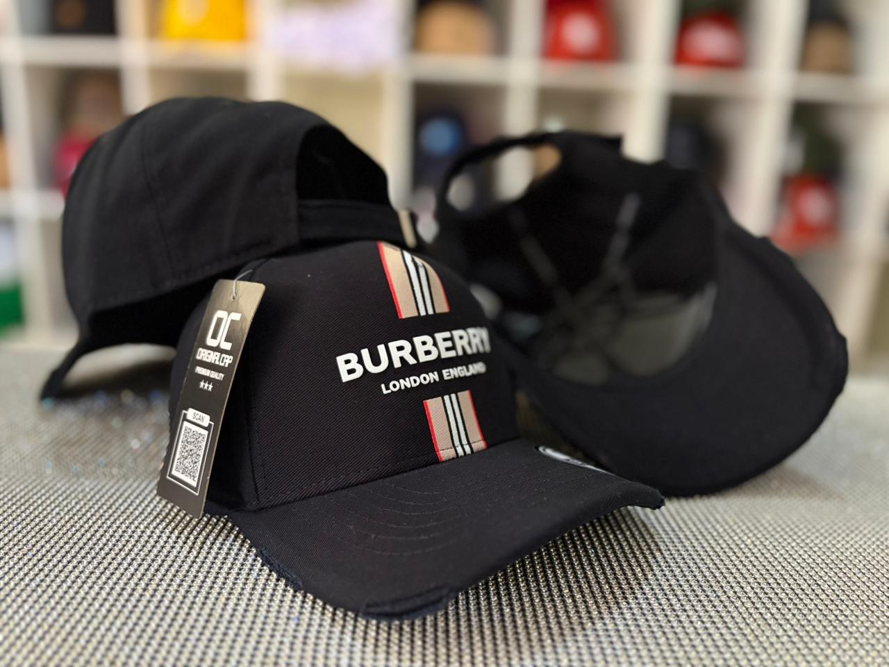 Boné Aba Rasgadinha Burberry - PRETO